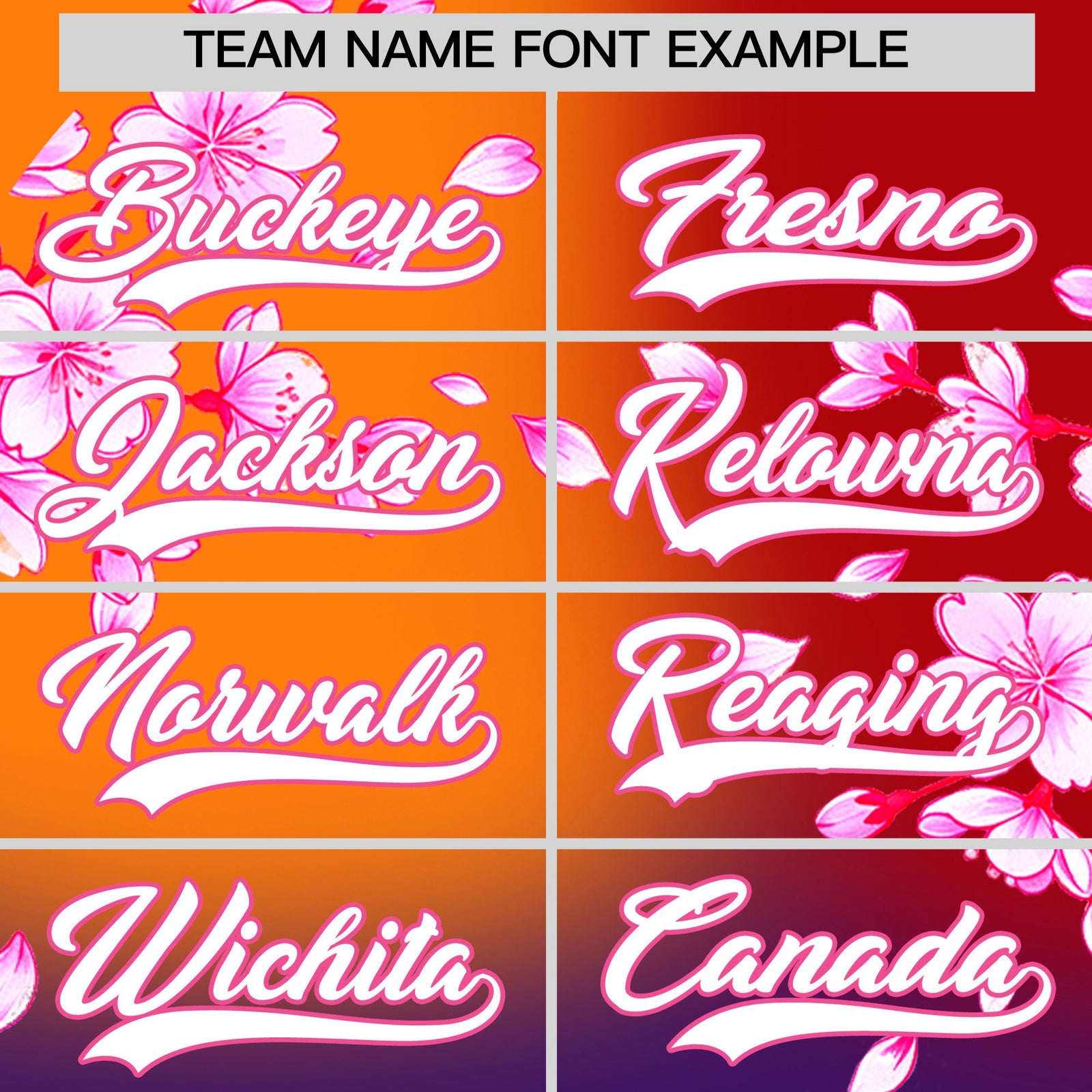 Custom Red Orange Purple Cherry Blossoms Personalization Moisture-Wicking T-shirt| KXKSHOP