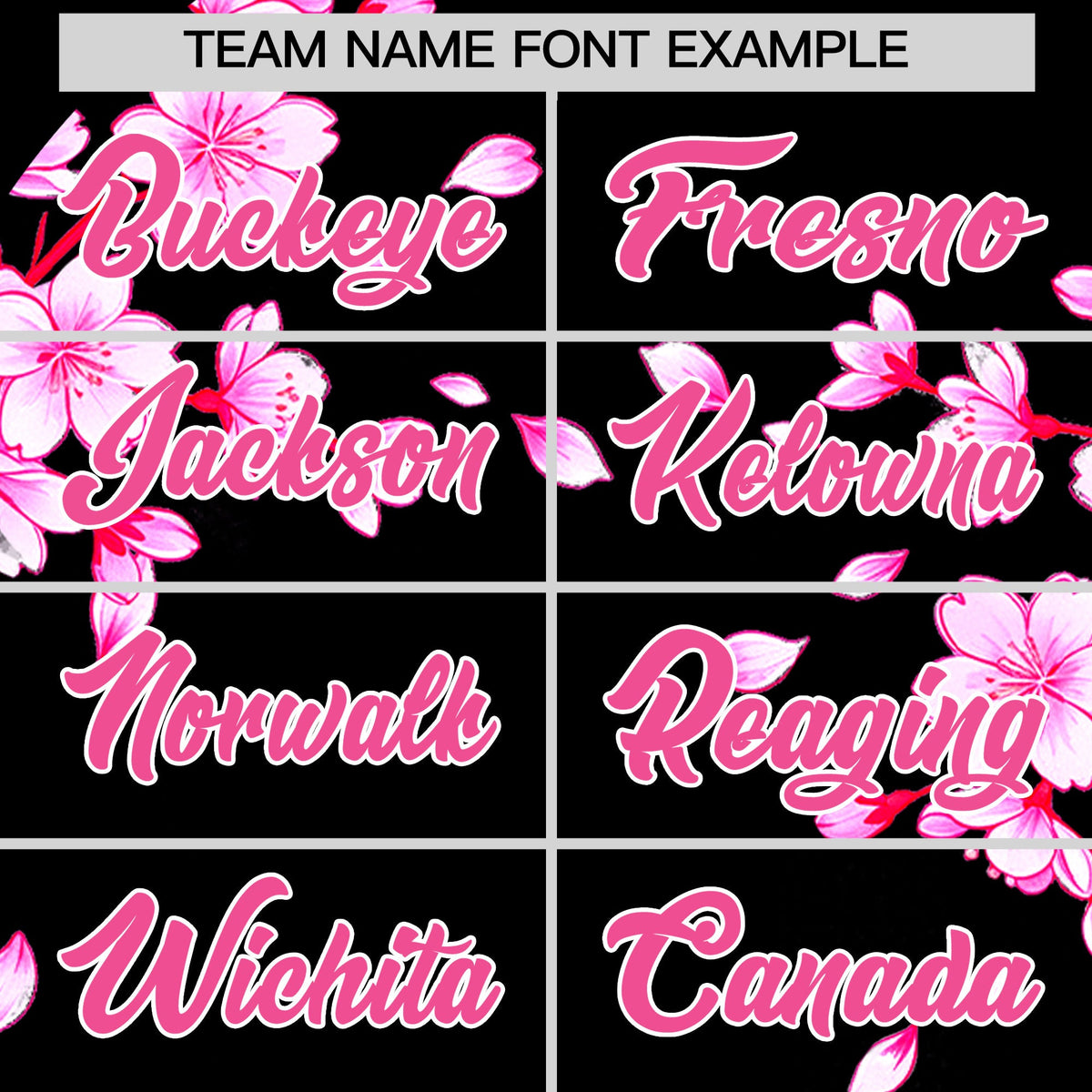 Custom Black Pink White Cherry Blossoms Personalization Moisture-Wicking T-shirt| KXKSHOP