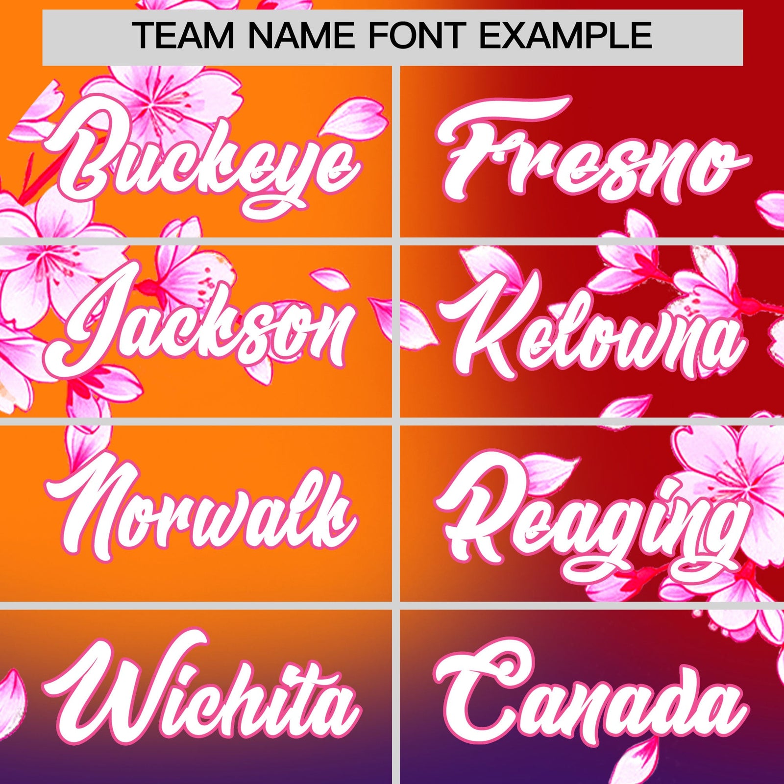 Custom Red Orange Purple Cherry Blossoms Personalization Moisture-Wicking T-shirt| KXKSHOP