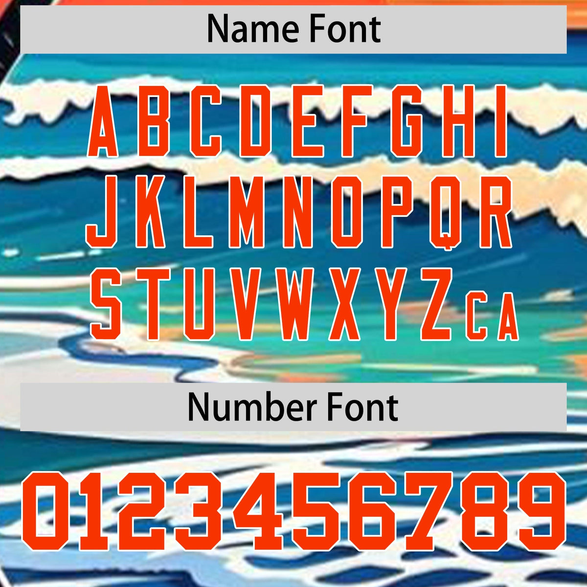 Custom Orange White Graffiti Pattern Hawaiian Style T-shirt| KXKSHOP