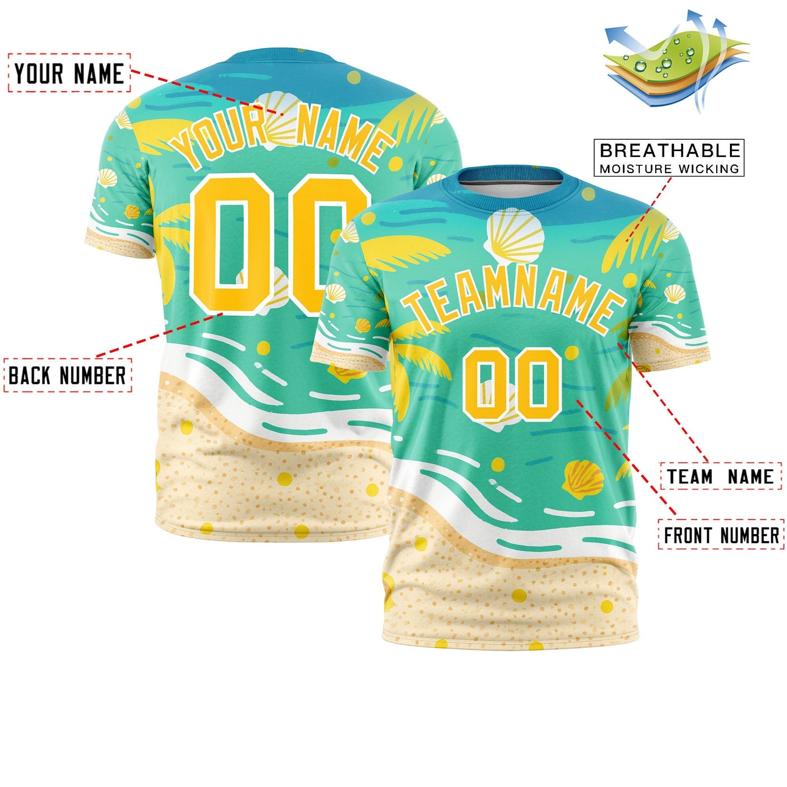 Custom Yellow White Graffiti Pattern Hawaiian Style T-shirt| KXKSHOP