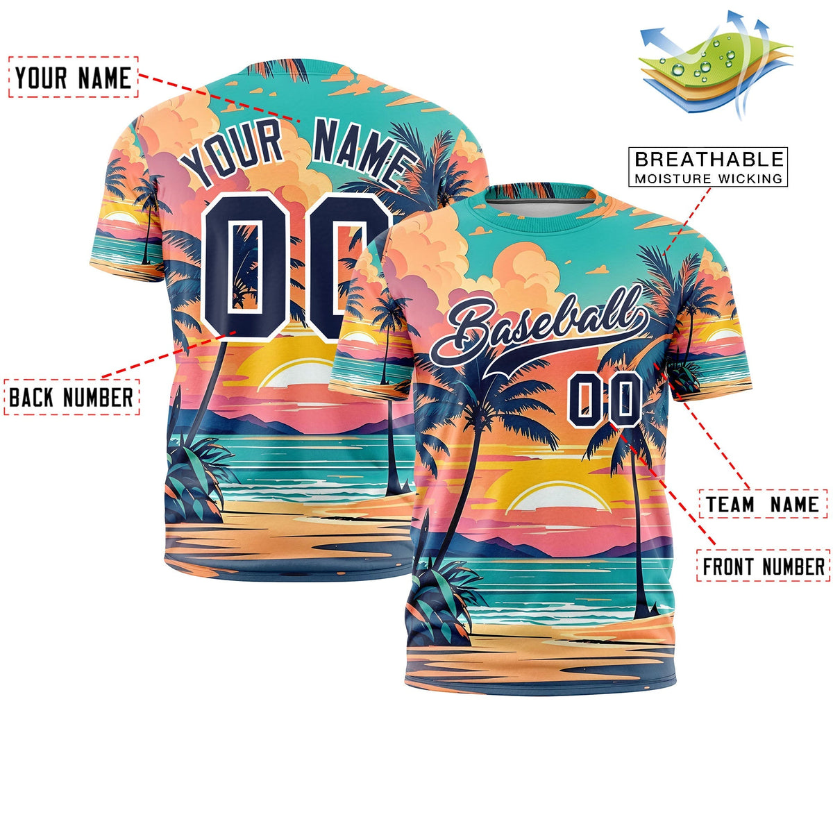 Custom Navy White Graffiti Pattern Hawaiian Style T-shirt| KXKSHOP