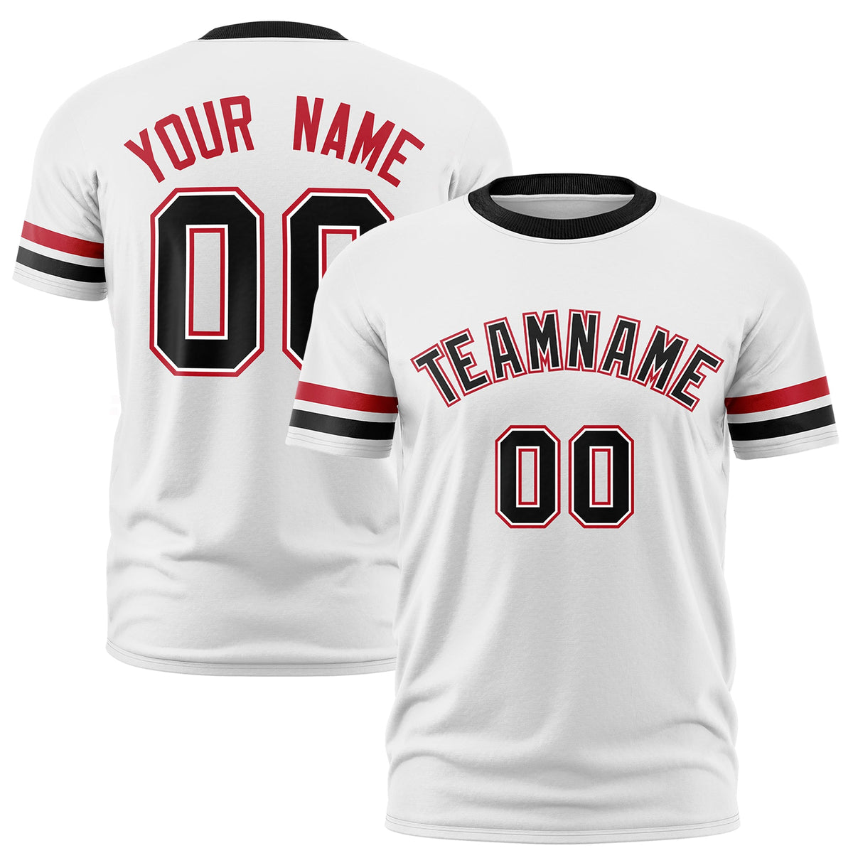 Custom White Black Classic Style Stripe Fashion T-shirt| KXKSHOP