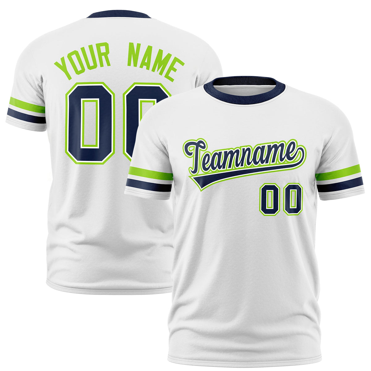 Custom White Navy Classic Style Stripe Fashion T-shirt| KXKSHOP
