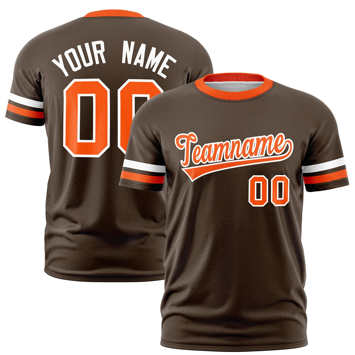 Custom Brown Orange Classic Style Stripe Fashion T-shirt| KXKSHOP