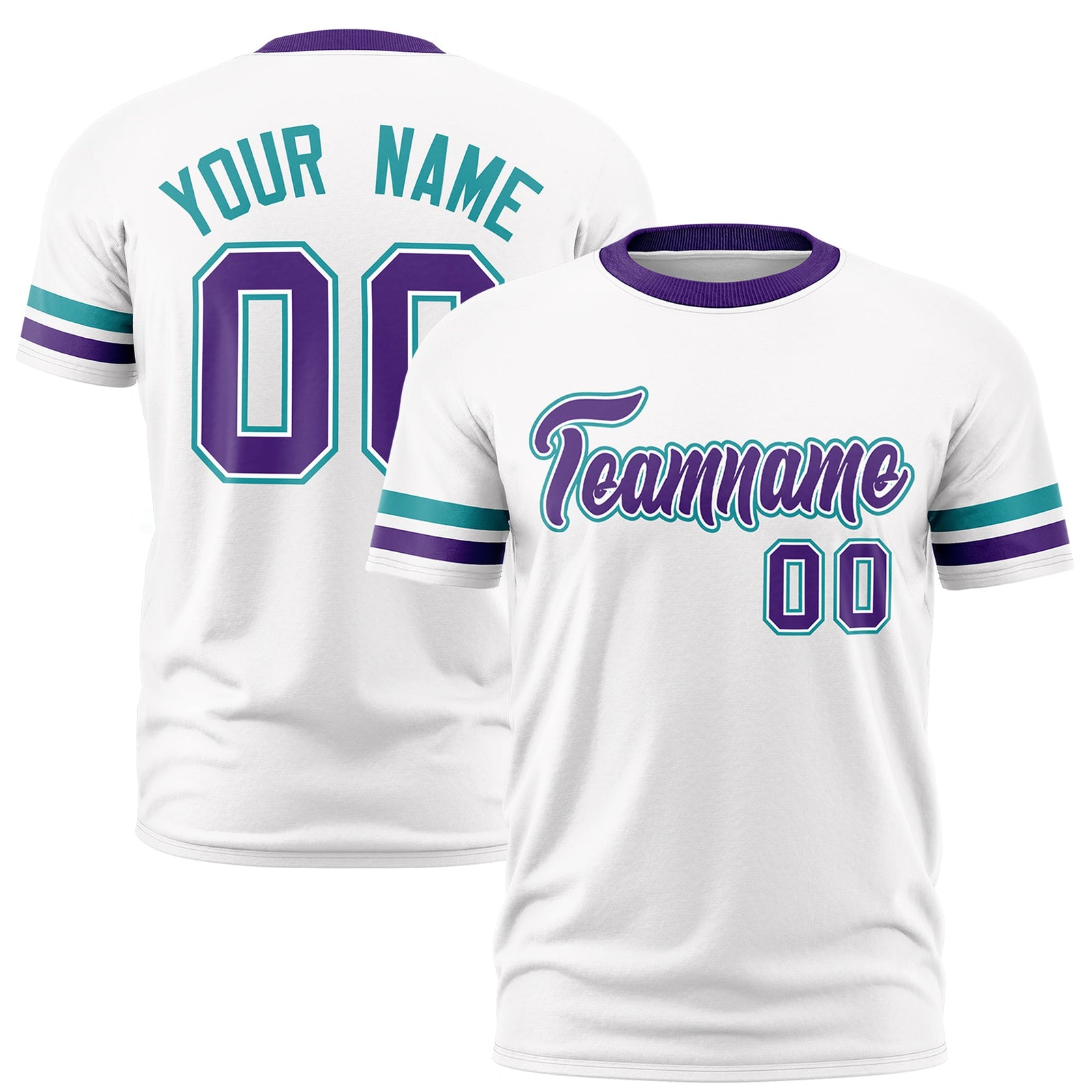 Custom White Purple Classic Style Stripe Fashion T-shirt| KXKSHOP