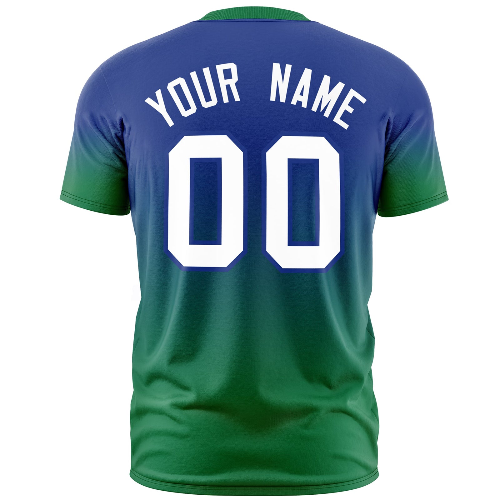 Custom Royal Blue White Gradient Fashion Quick Dry T-shirt| KXKSHOP