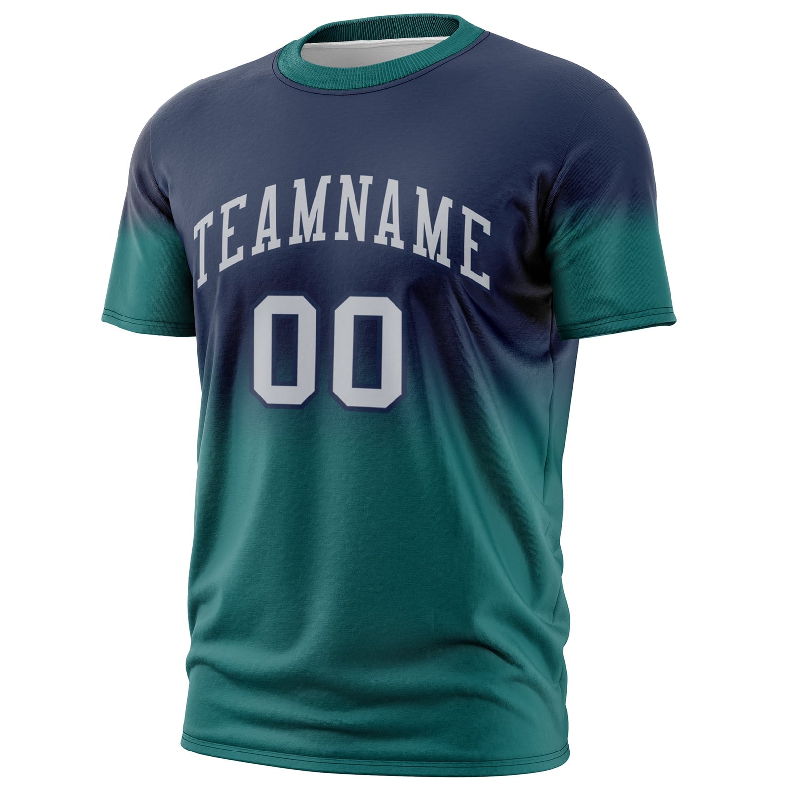 Custom Navy Gray Gradient Fashion Quick Dry T-shirt| KXKSHOP
