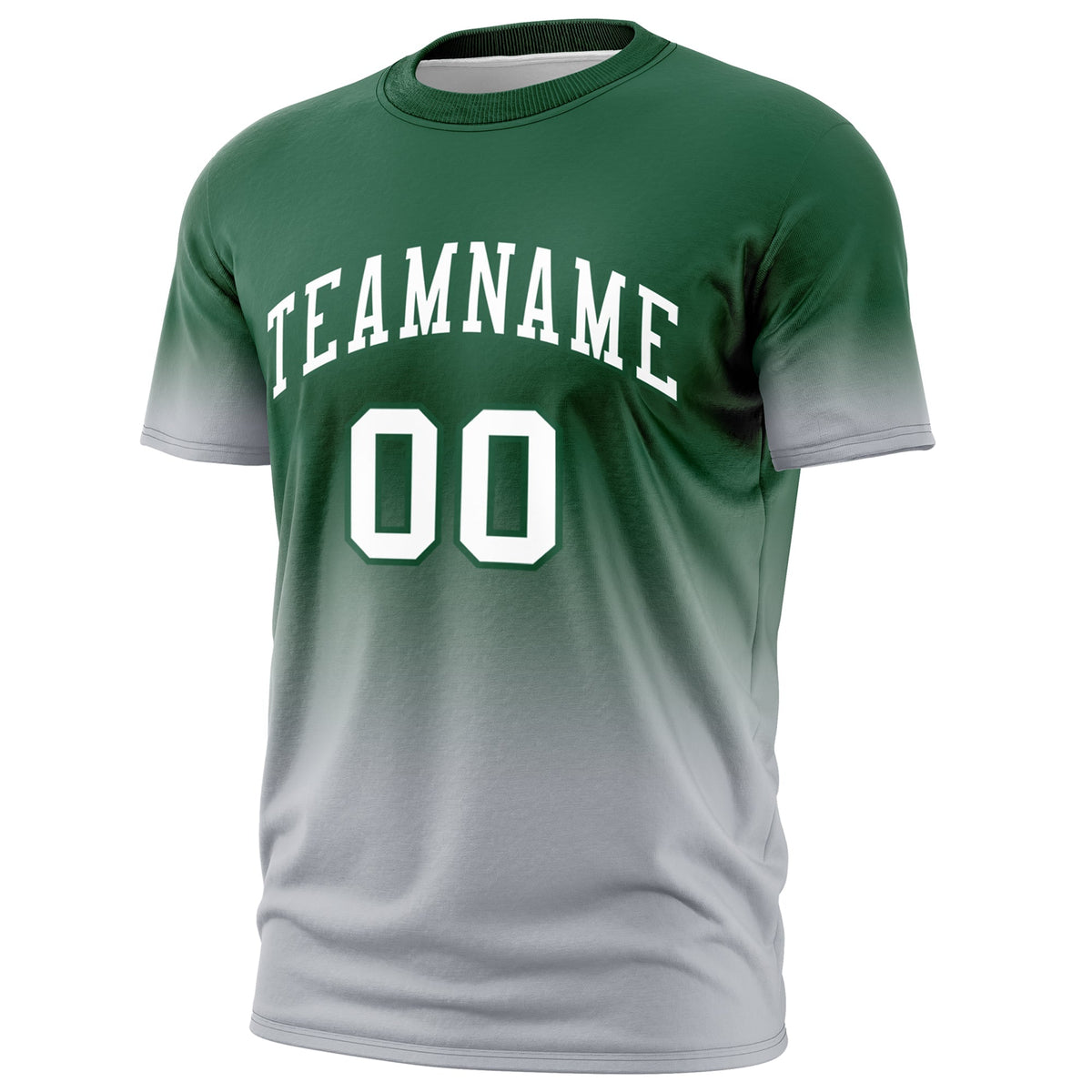 Custom Green White Gradient Fashion Quick Dry T-shirt| KXKSHOP