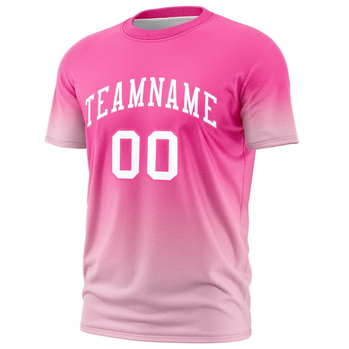 Custom White Pink Gradient Fashion Lightweight T-shirt| KXKSHOP