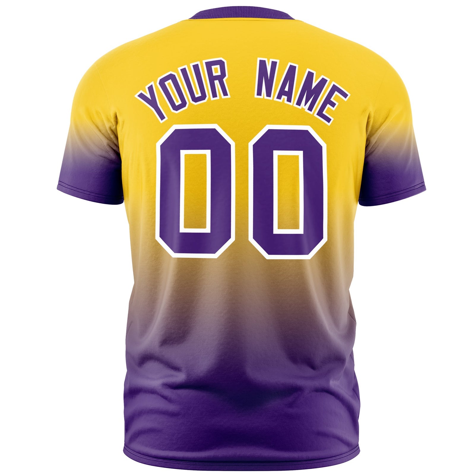 Custom Gold Purple White Gradient Fashion Lightweight T-shirt| KXKSHOP