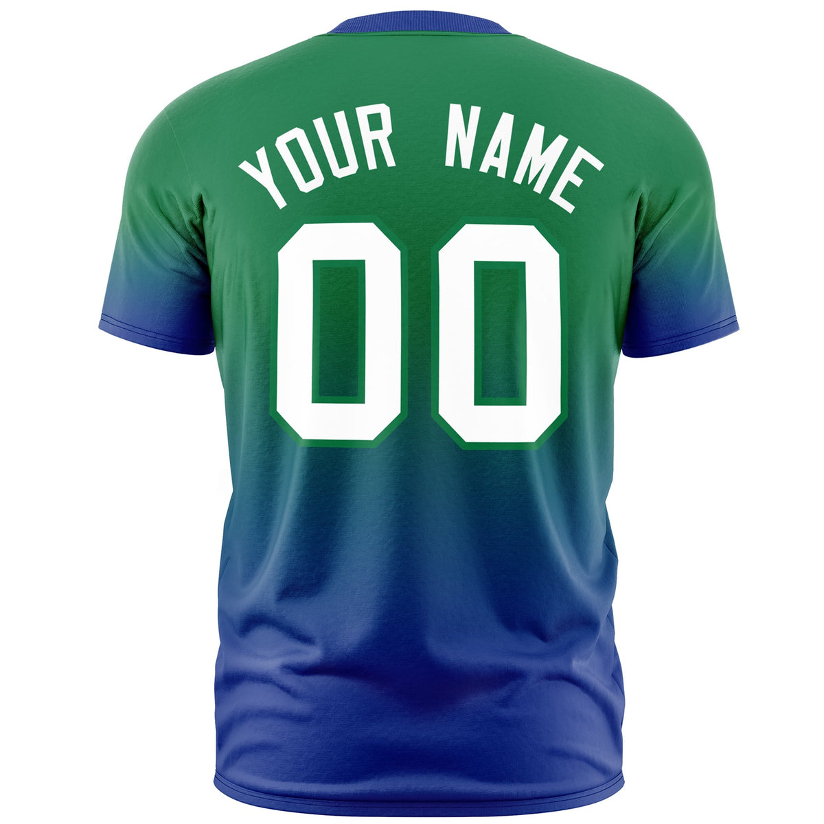 Custom Kelly Green White Gradient Fashion Quick Dry T-shirt| KXKSHOP