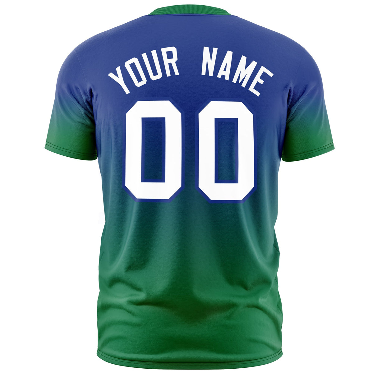 Custom Royal Blue White Gradient Fashion Quick Dry T-shirt| KXKSHOP