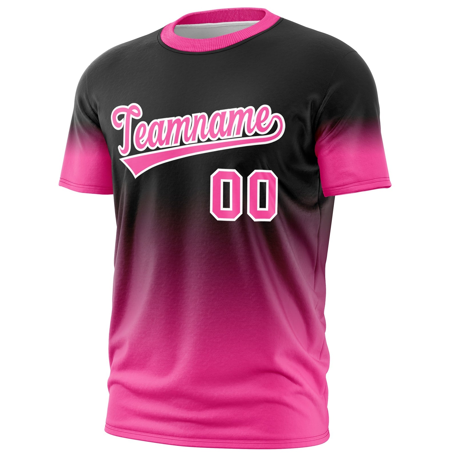 Custom Black Pink White Gradient Fashion Lightweight T-shirt| KXKSHOP