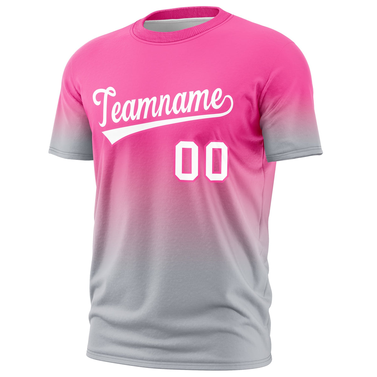 Custom Pink White Gradient Fashion Quick Dry T-shirt| KXKSHOP