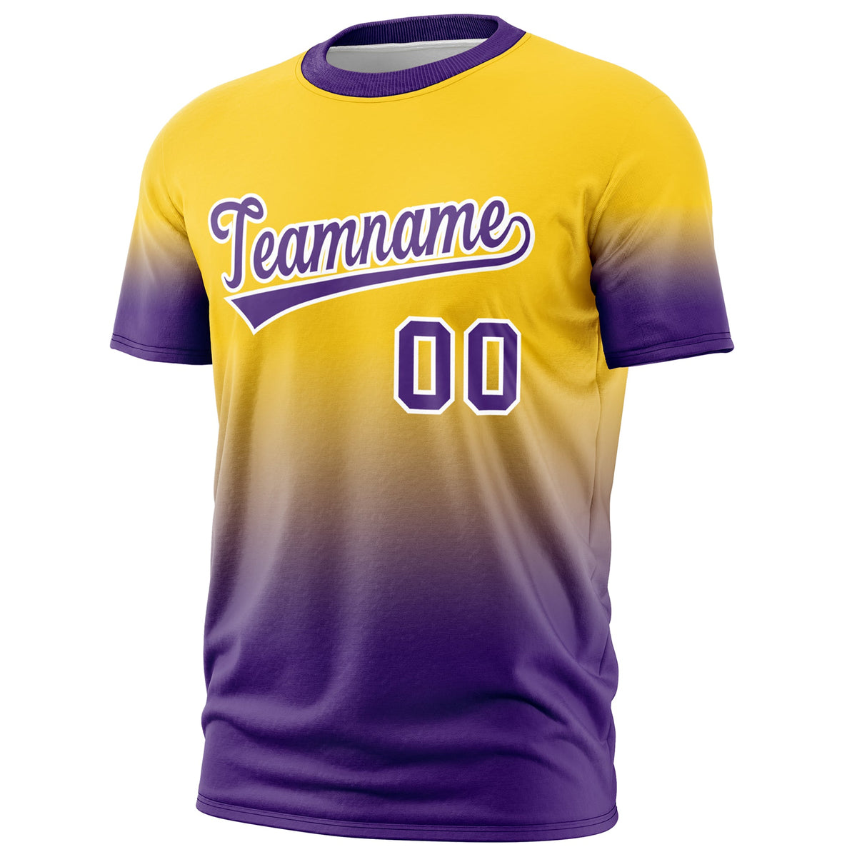 Custom Gold Purple White Gradient Fashion Lightweight T-shirt| KXKSHOP