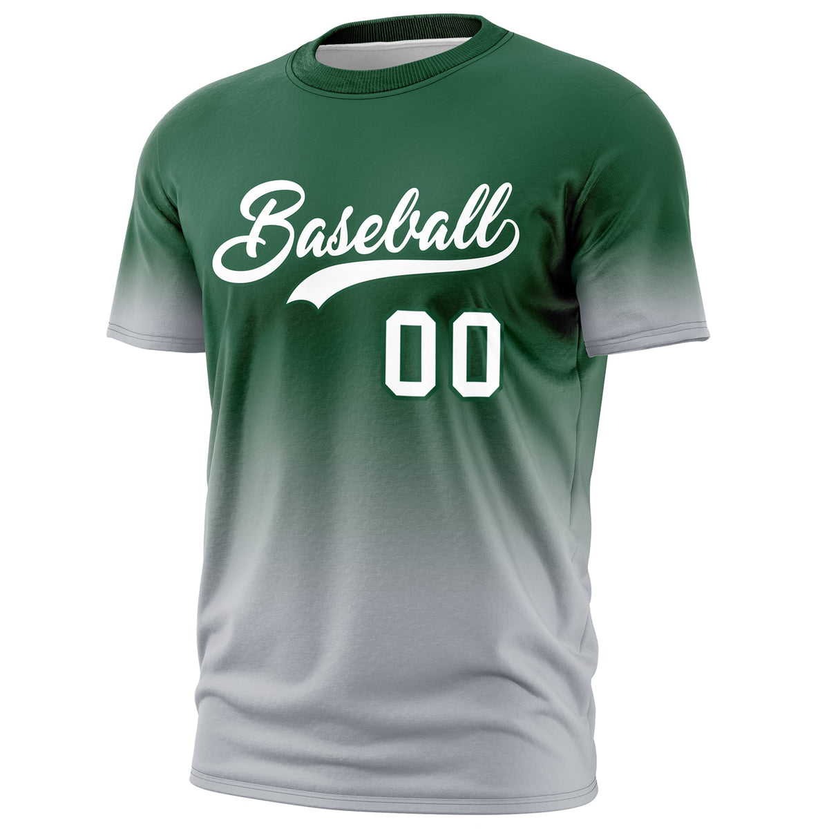 Custom Green White Gradient Fashion Quick Dry T-shirt| KXKSHOP