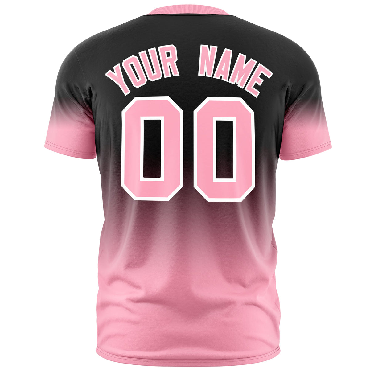 Custom Black Light Pink White Gradient Fashion Quick Dry T-shirt| KXKSHOP