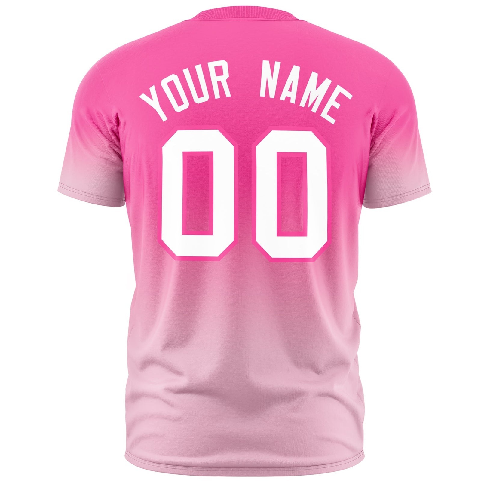 Custom White Pink Gradient Fashion Lightweight T-shirt| KXKSHOP