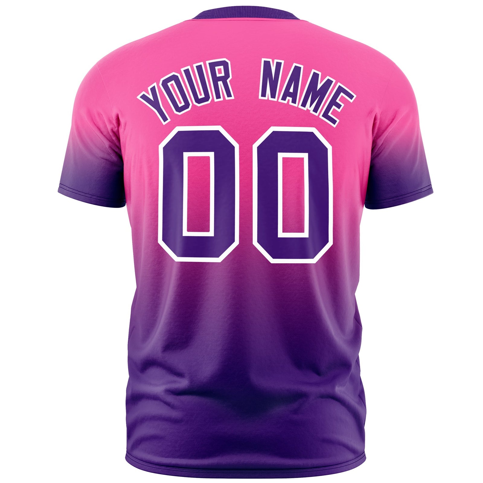 Custom Pink Purple White Gradient Fashion Quick Dry T-shirt| KXKSHOP