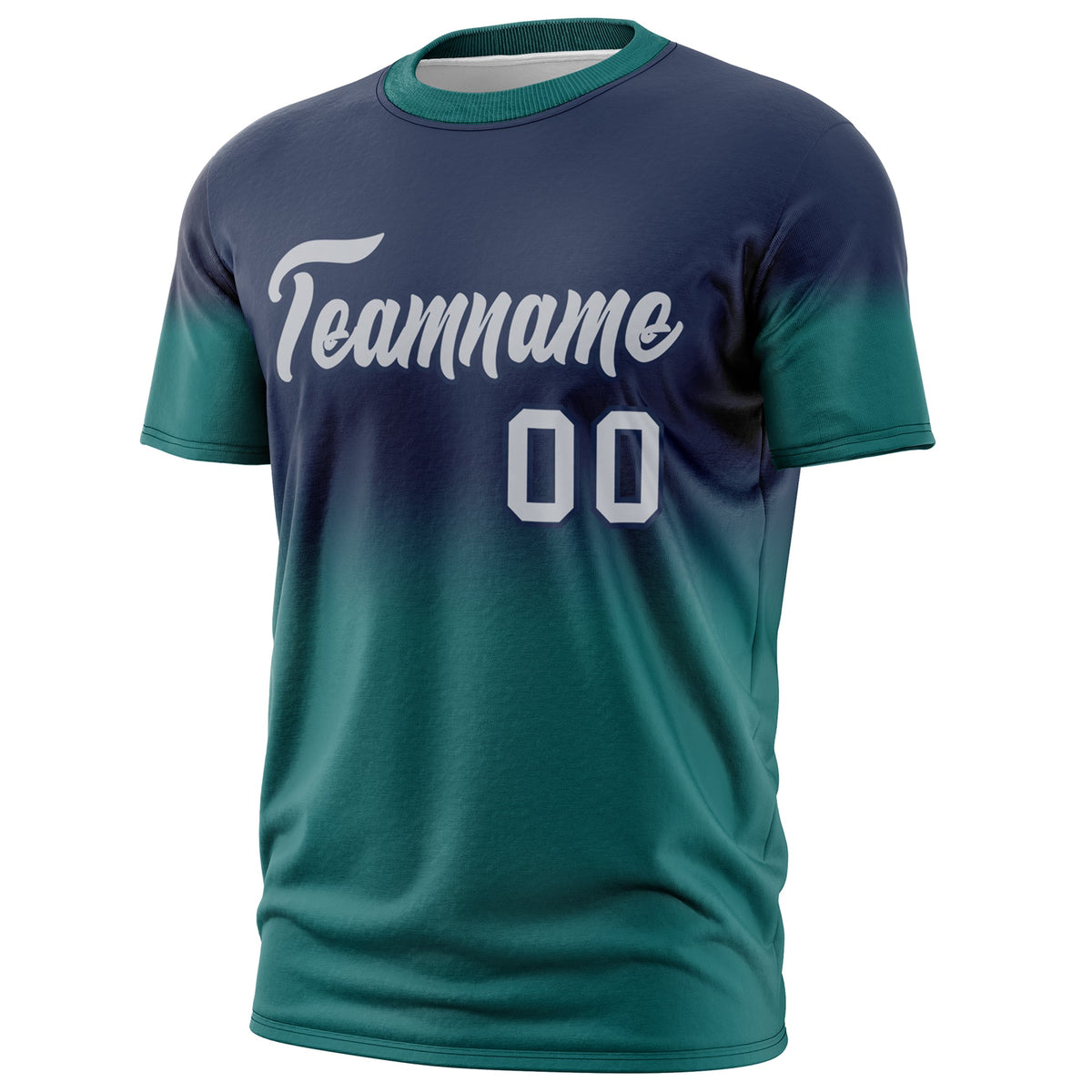 Custom Navy Gray Gradient Fashion Quick Dry T-shirt| KXKSHOP