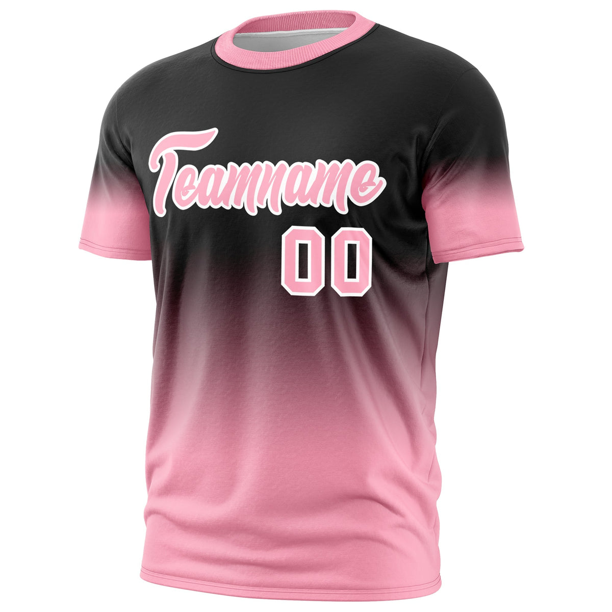 Custom Black Light Pink White Gradient Fashion Quick Dry T-shirt| KXKSHOP