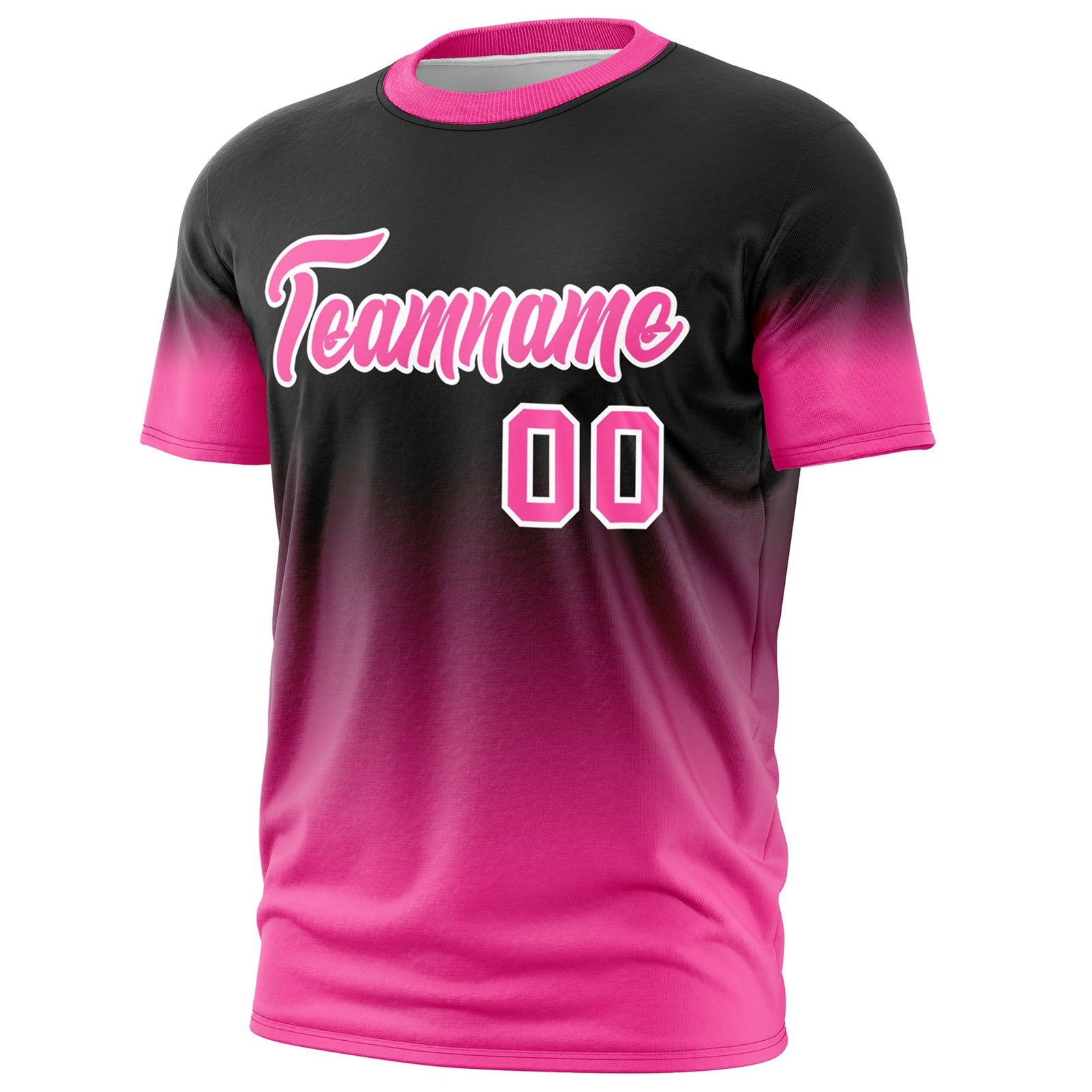 Custom Black Pink White Gradient Fashion Lightweight T-shirt| KXKSHOP