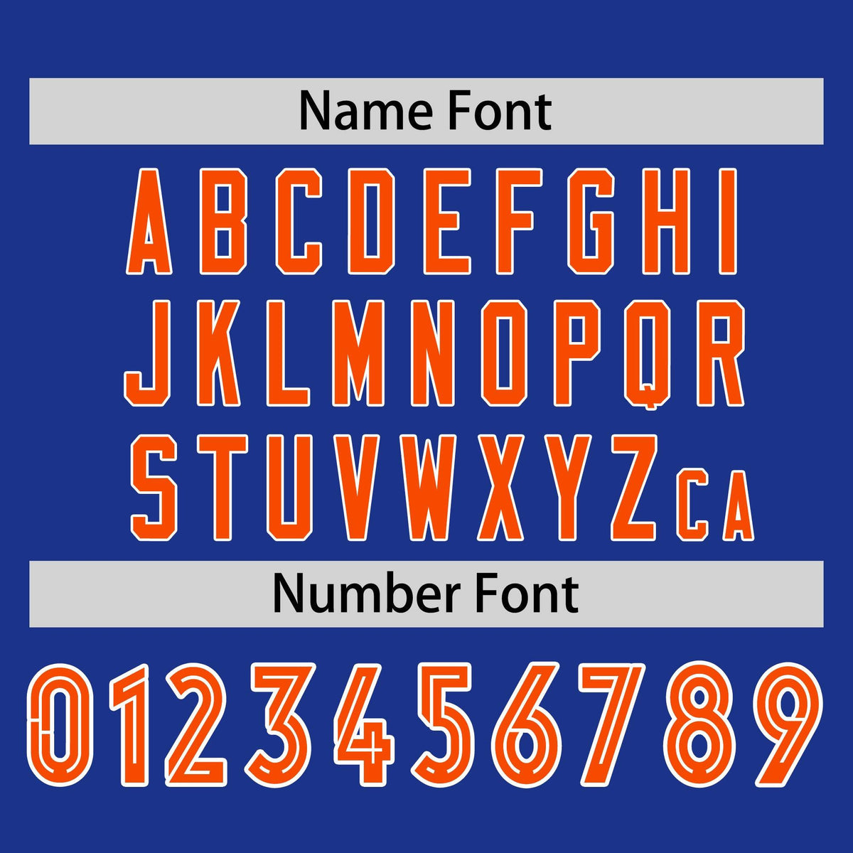 Custom Royal Orange White Crew Neck Personalized Raglan Long Sleeve Performance T-shirt