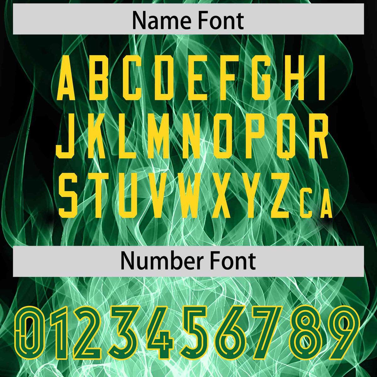 Custom Black Kelly Green Colorful Flame Pattern Long Sleeve Performance T-Shirt