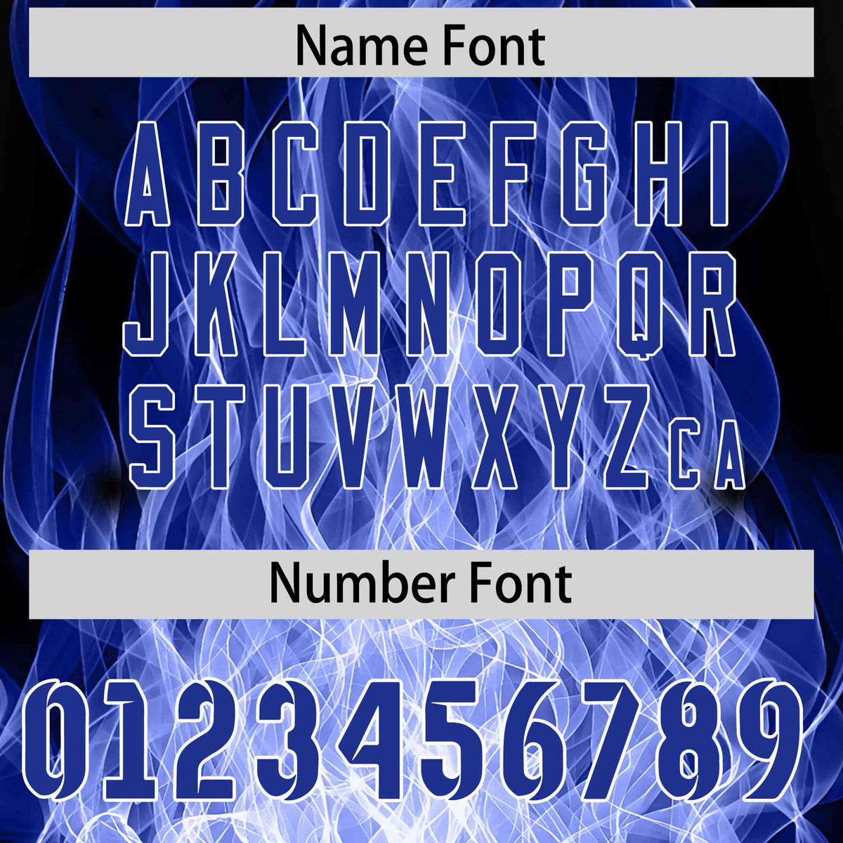 Custom Black Royal Blue Colorful Flame Pattern Long Sleeve Performance T-Shirt