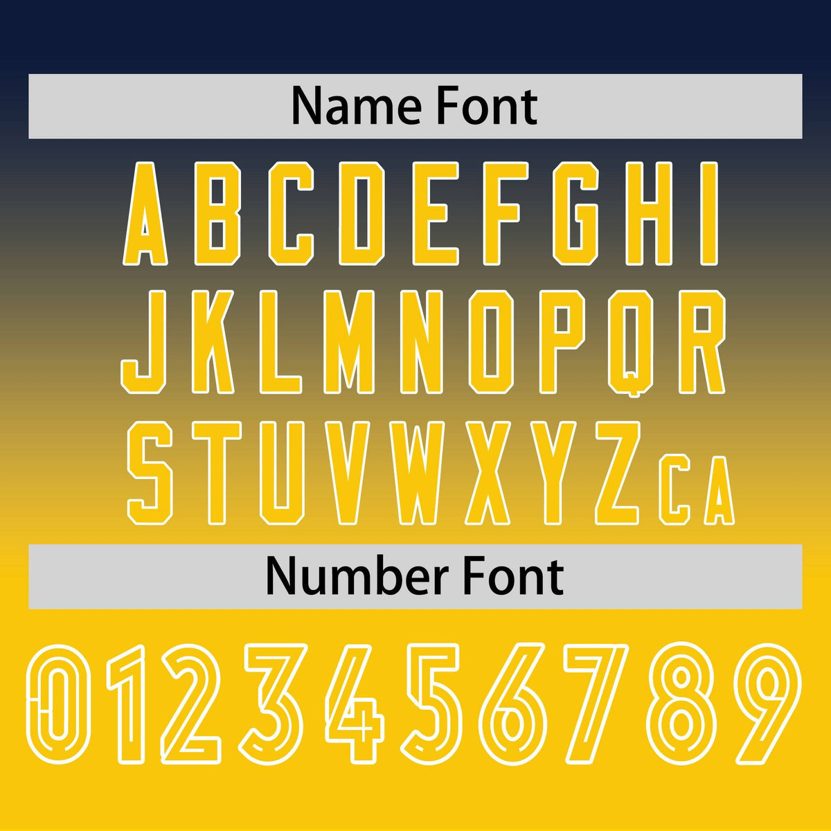 Custom Navy-Gold Gradient Fashion Design Long Sleeve Performance T-Shirt