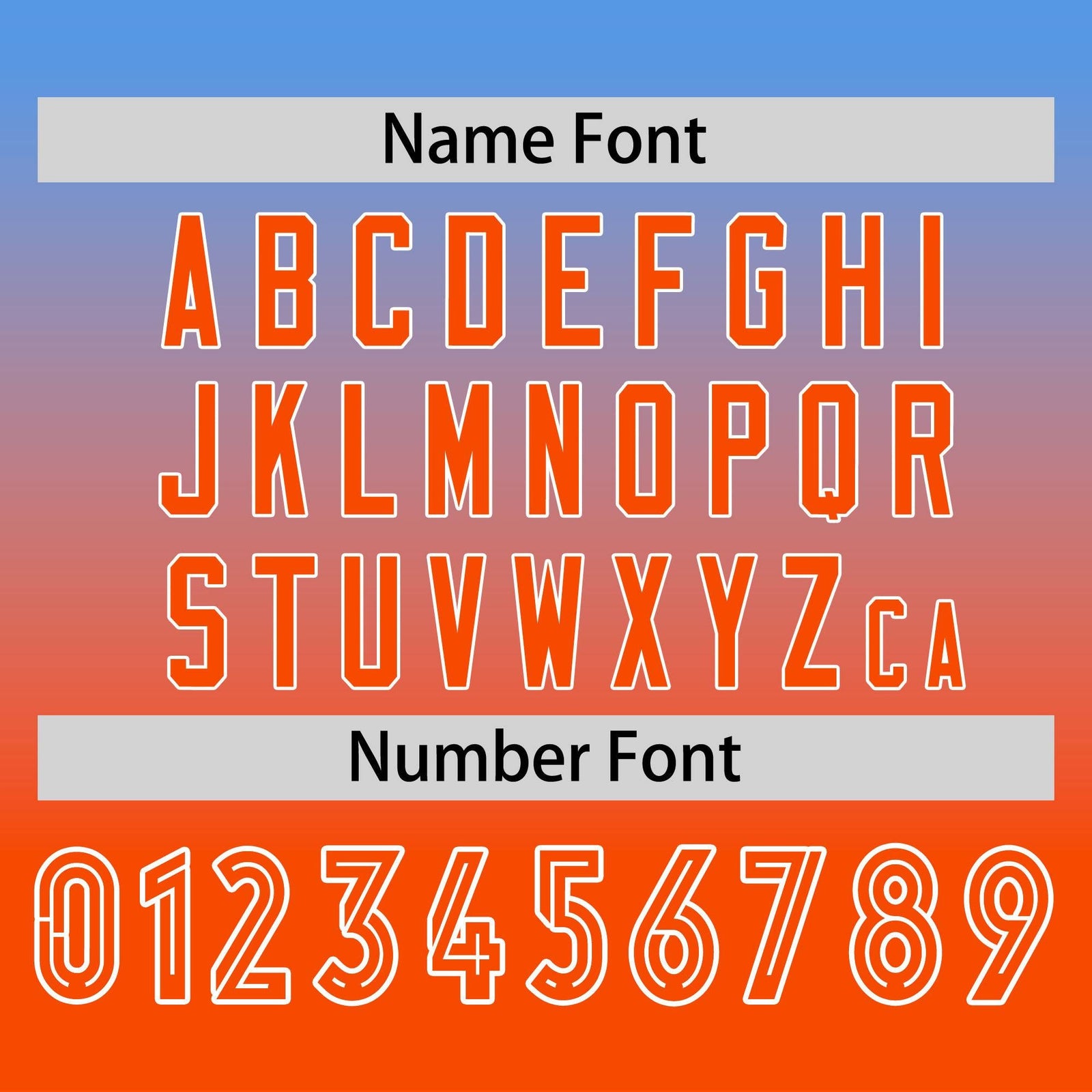 Custom Powder Blue-Orange Gradient Fashion Design Long Sleeve Performance T-Shirt