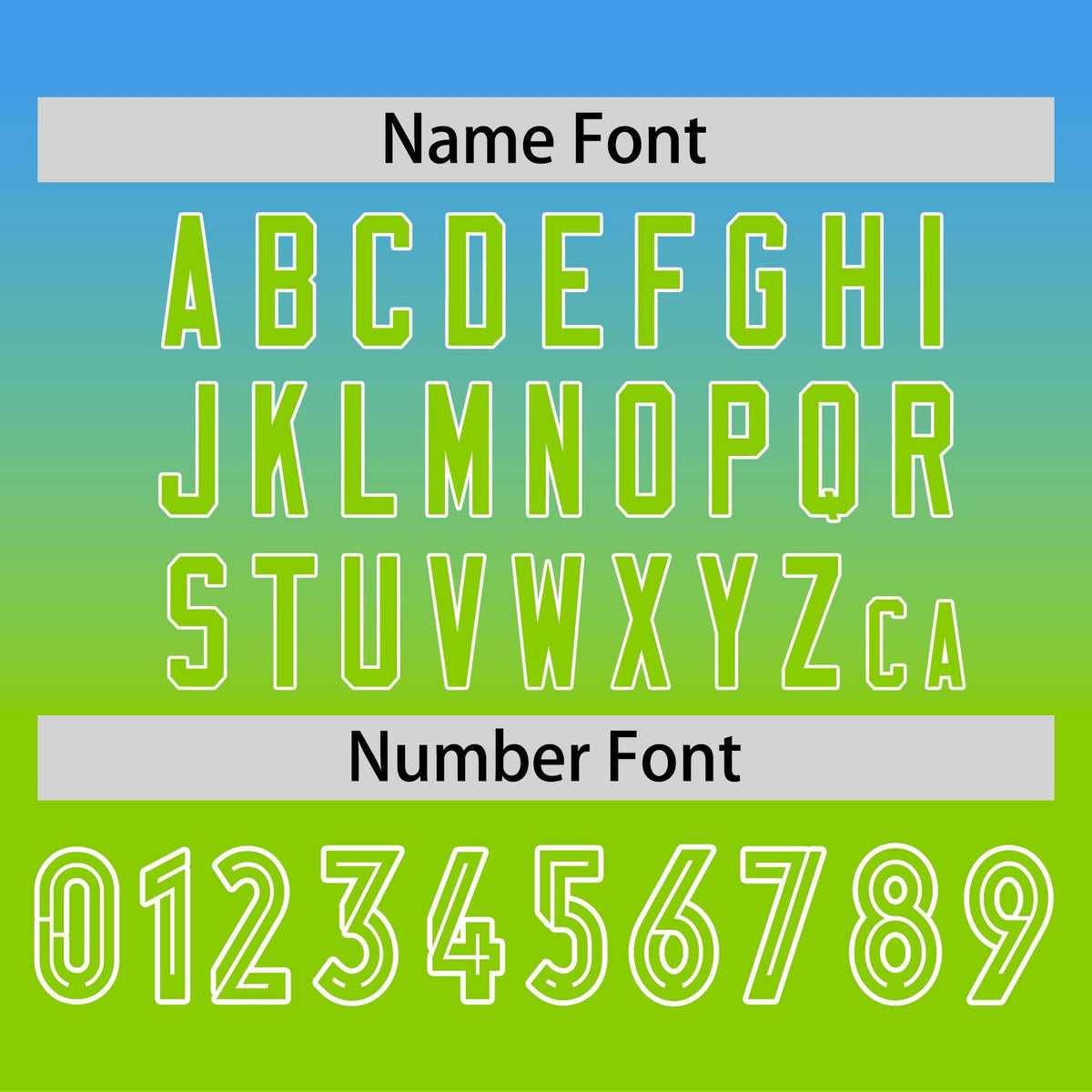 Custom Powder Blue-Neon Green Gradient Fashion Design Long Sleeve Performance T-Shirt