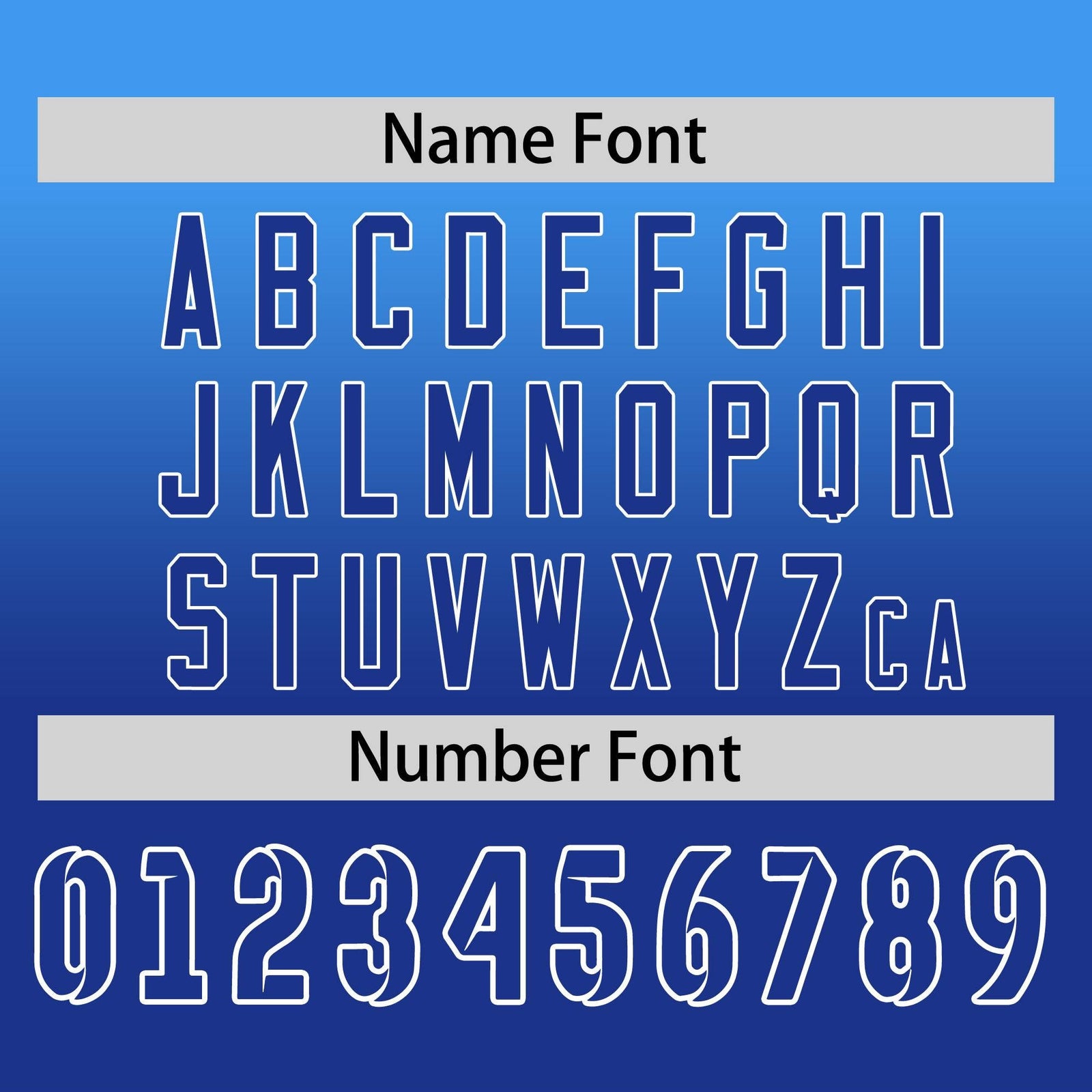 Custom Powder Blue-Royal Gradient Fashion Design Long Sleeve Performance T-Shirt