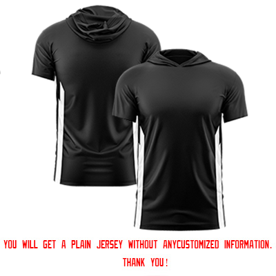 Custom Black Hoodie Short Sleeves Quick Dry Lightweight