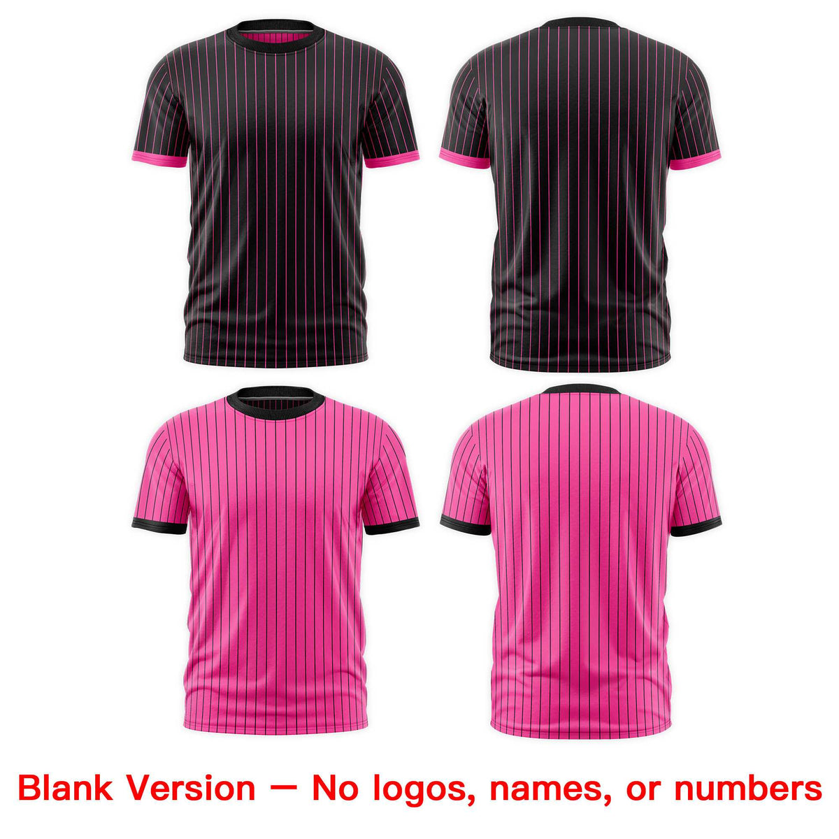 Custom Pink Black White Reversible Stripe Fashion T-shirt| KXKSHOP