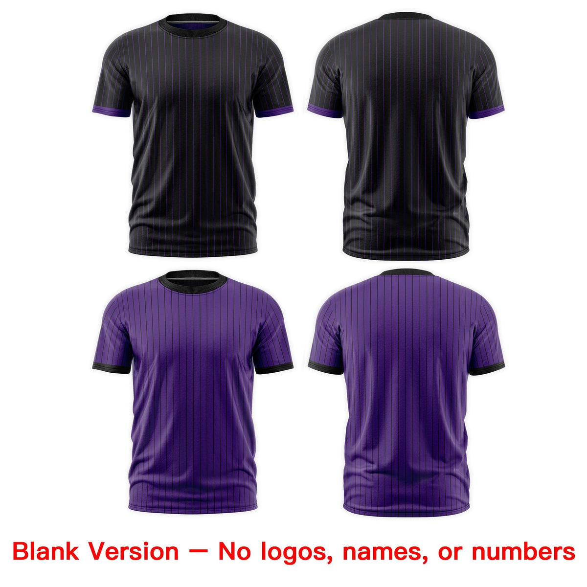 Custom Purple Black White Reversible Stripe Fashion T-shirt| KXKSHOP