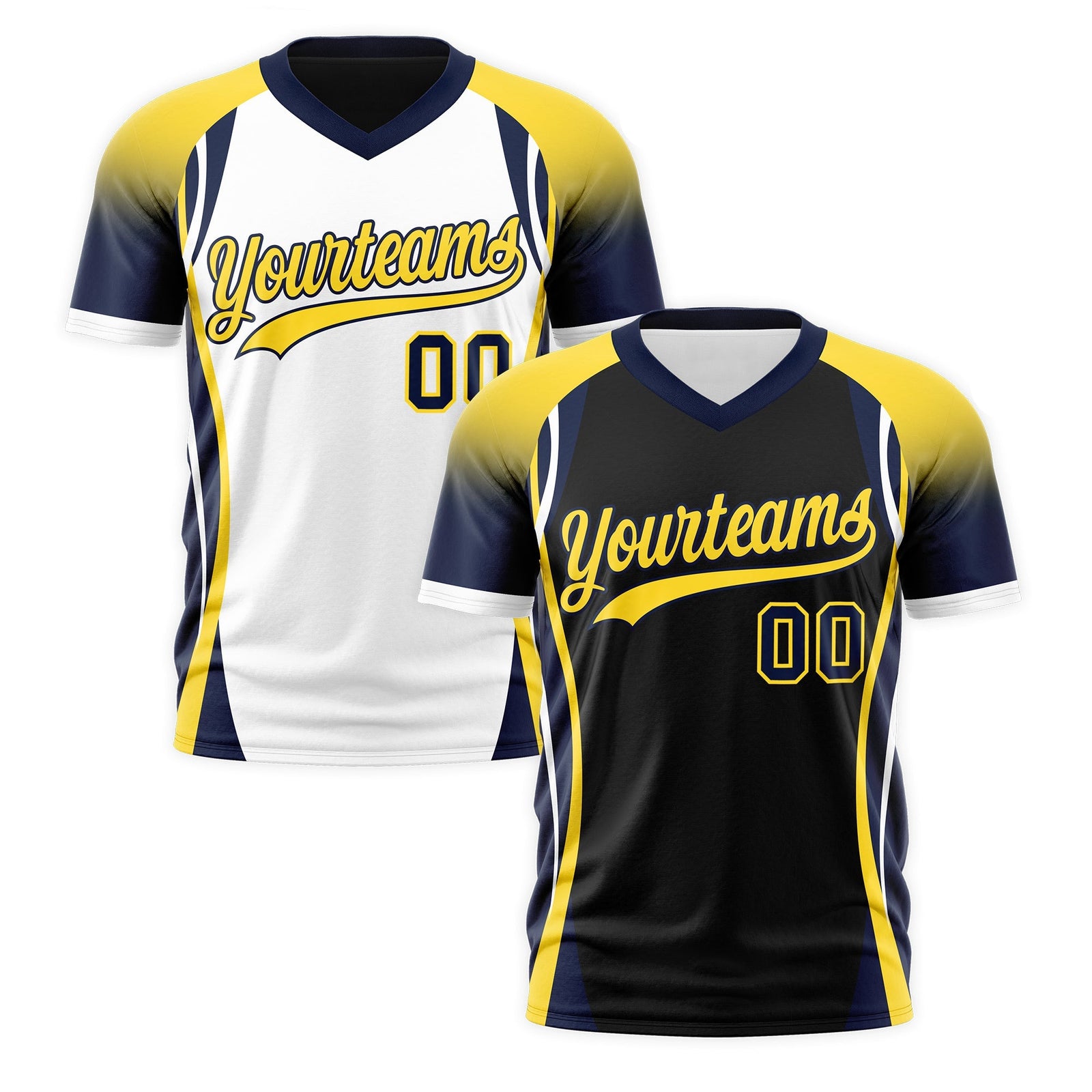 Custom Black Gold Navy Reversible Breathable T-shirt| KXKSHOP