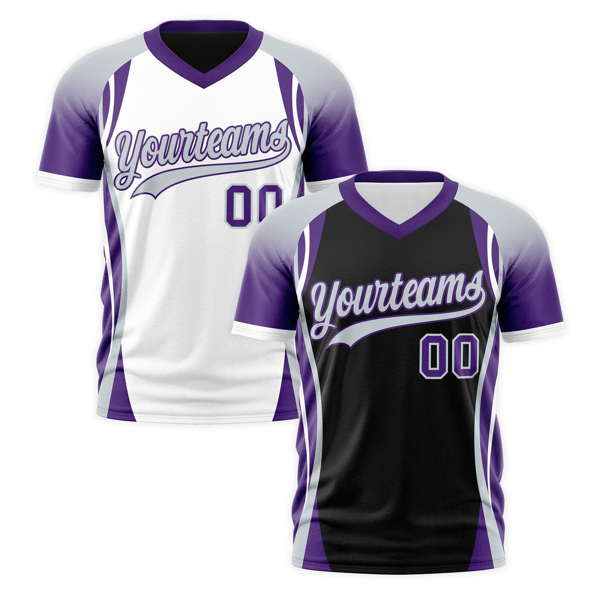 Custom Black Gray Purple Reversible Breathable T-shirt| KXKSHOP
