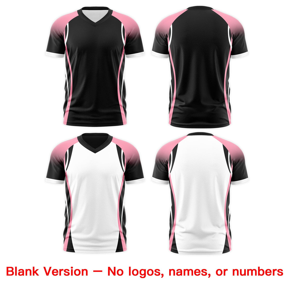 Custom Black Light Pink White Reversible Wrinkle-Resistant T-shirt| KXKSHOP