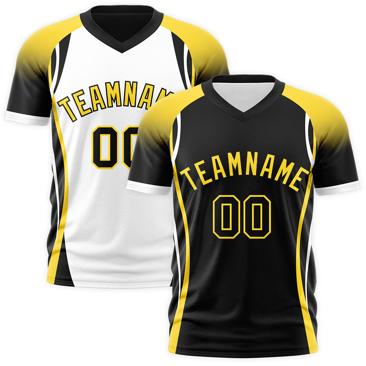 Custom Black Gold White Reversible Breathable T-shirt| KXKSHOP