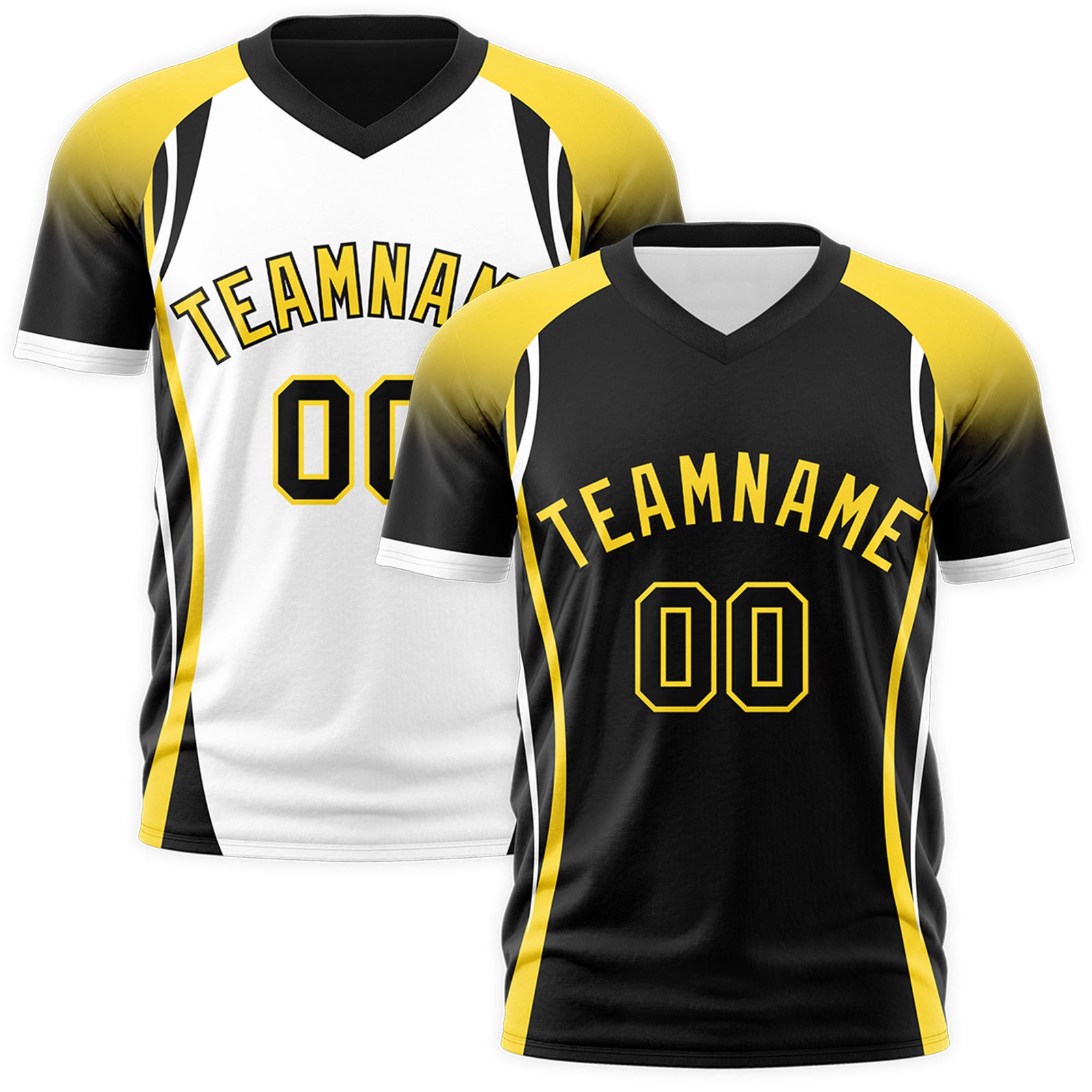 Custom Black Gold White Reversible Breathable T-shirt| KXKSHOP