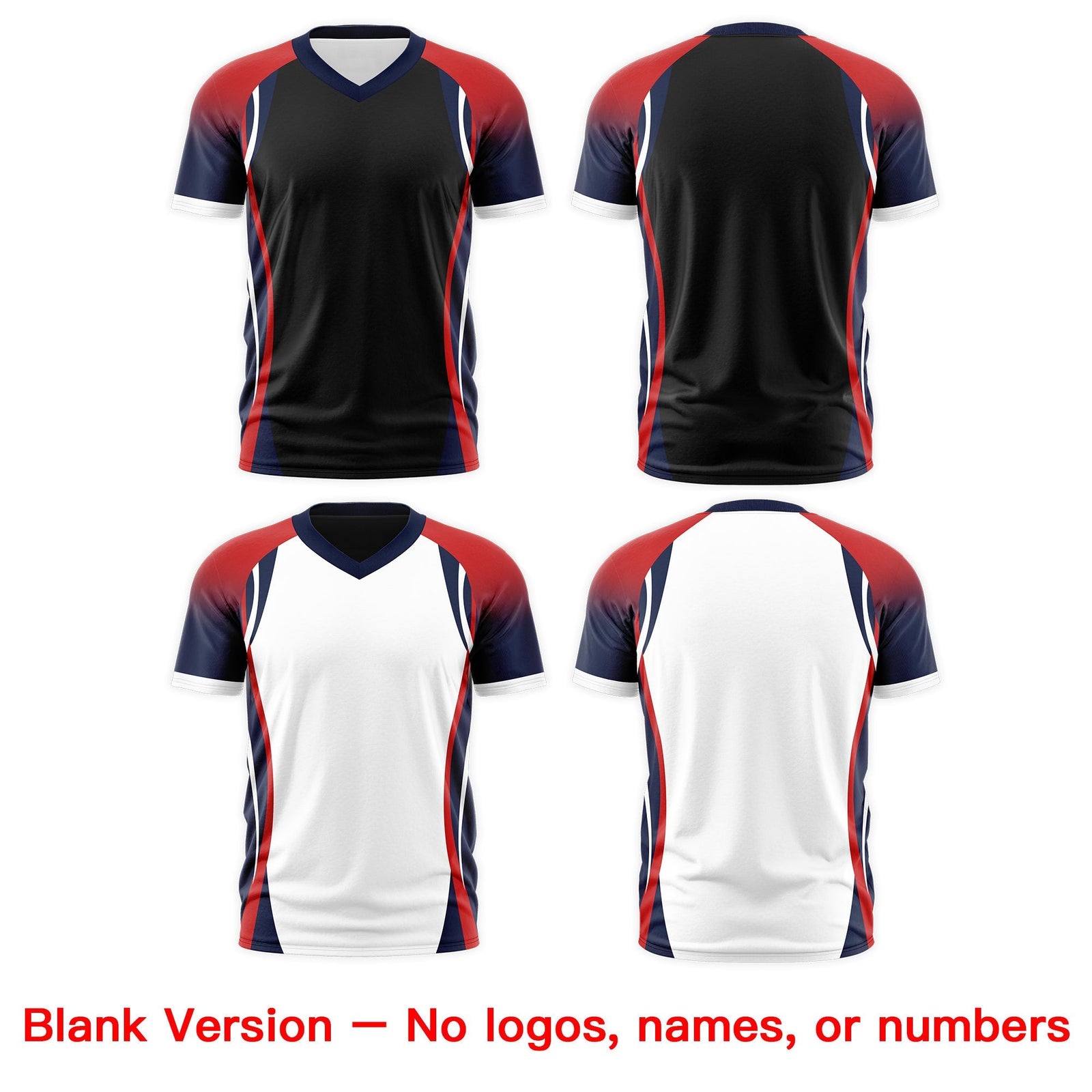 Custom Black Red Navy Reversible Breathable T-shirt| KXKSHOP