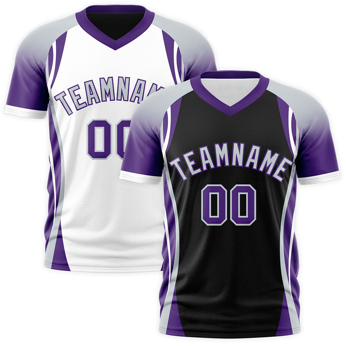 Custom Black Gray Purple Reversible Breathable T-shirt| KXKSHOP