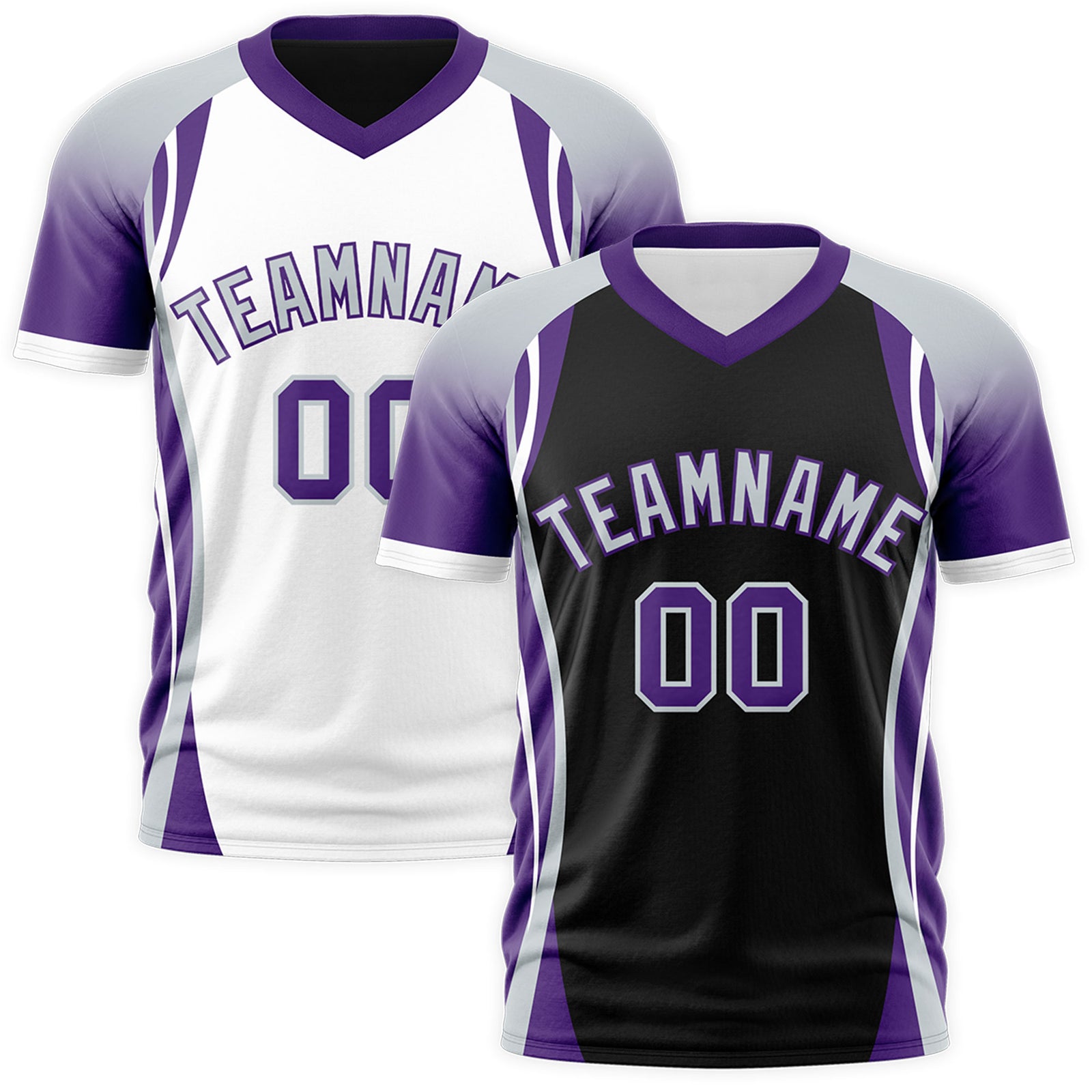 Custom Black Gray Purple Reversible Breathable T-shirt| KXKSHOP