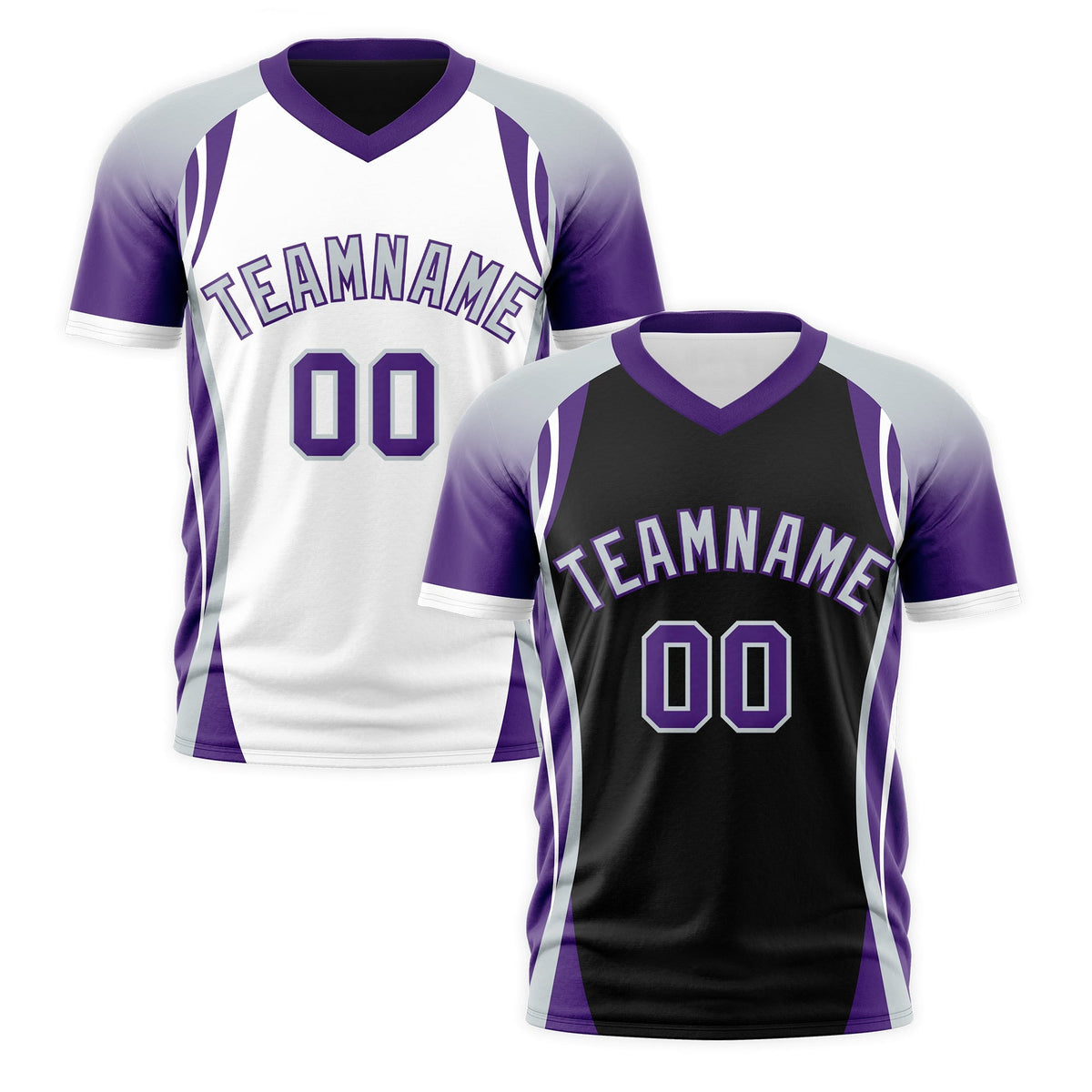 Custom Black Gray Purple Reversible Breathable T-shirt| KXKSHOP