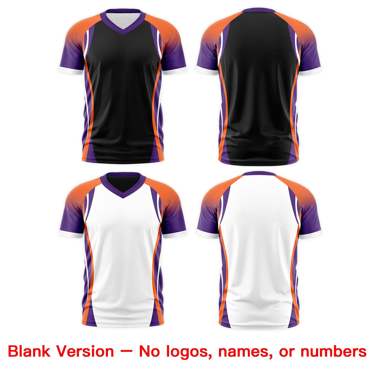 Custom Black Orange Purple Reversible Wrinkle-Resistant T-shirt| KXKSHOP