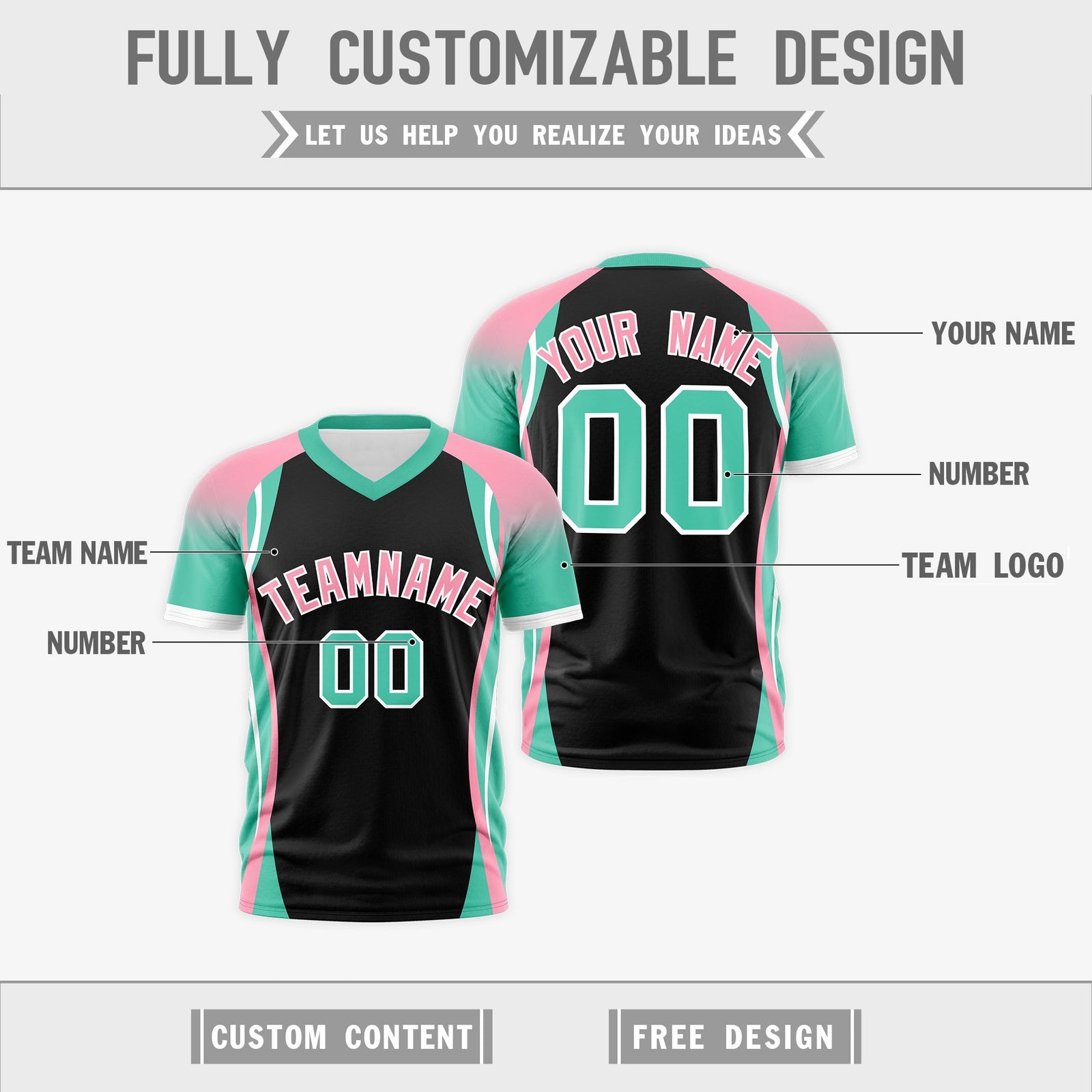 Custom Black Light Pink Bright Green Reversible Wrinkle-Resistant T-shirt| KXKSHOP
