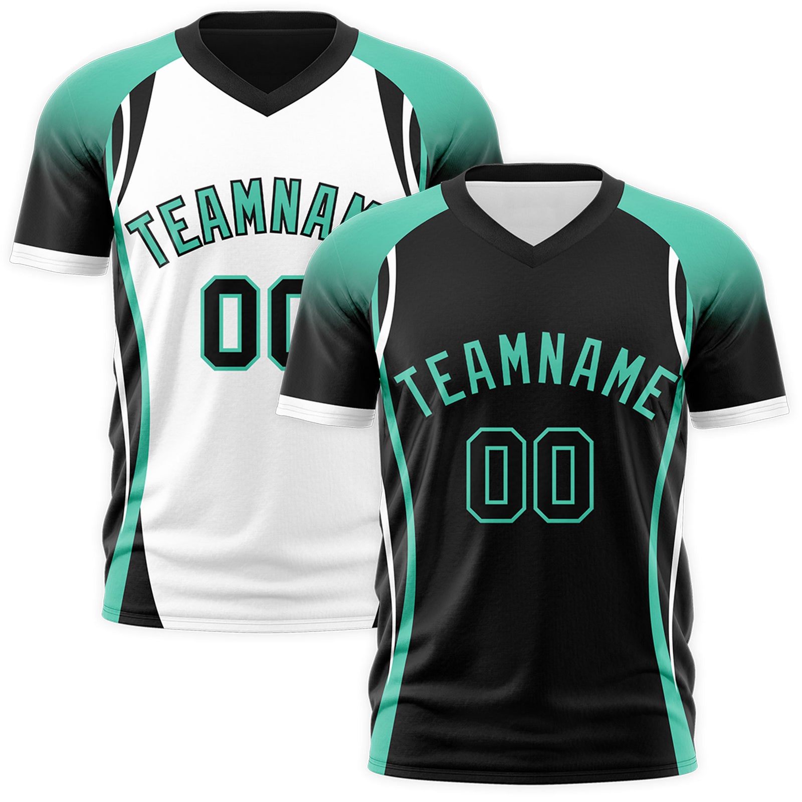 Custom Black Bright Green White Reversible Breathable T-shirt| KXKSHOP