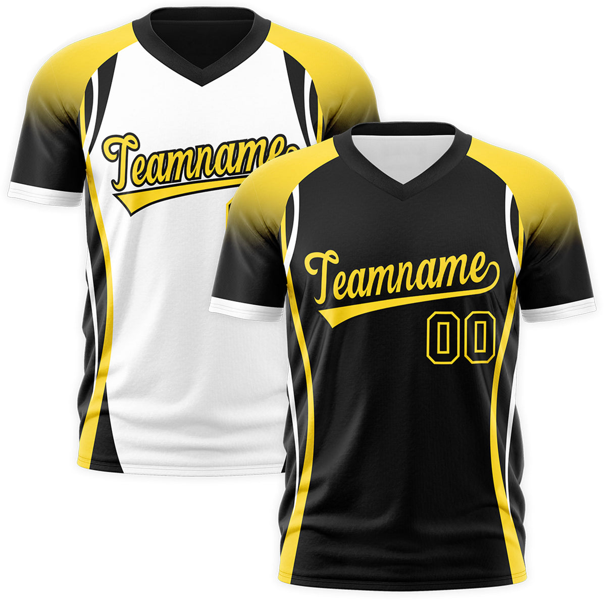 Custom Black Gold White Reversible Breathable T-shirt| KXKSHOP